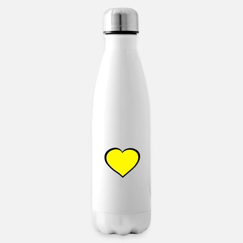 Herz Herzen Freundschaft - Isolierflasche - Weiß