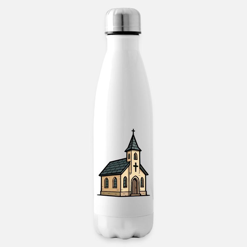 église - Bouteille isotherme - blanc