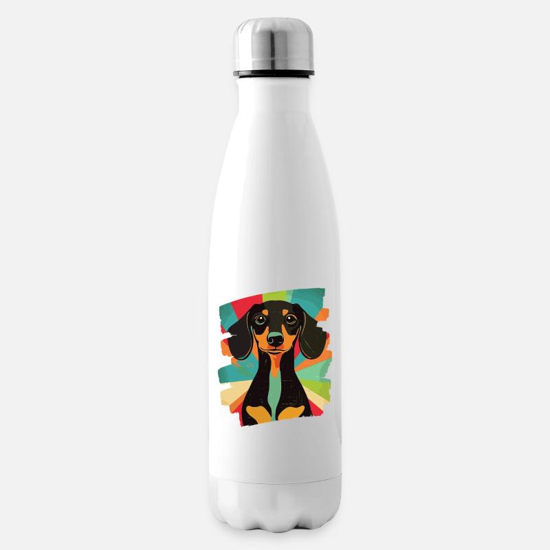 Teckel Dackel - Bouteille isotherme - blanc