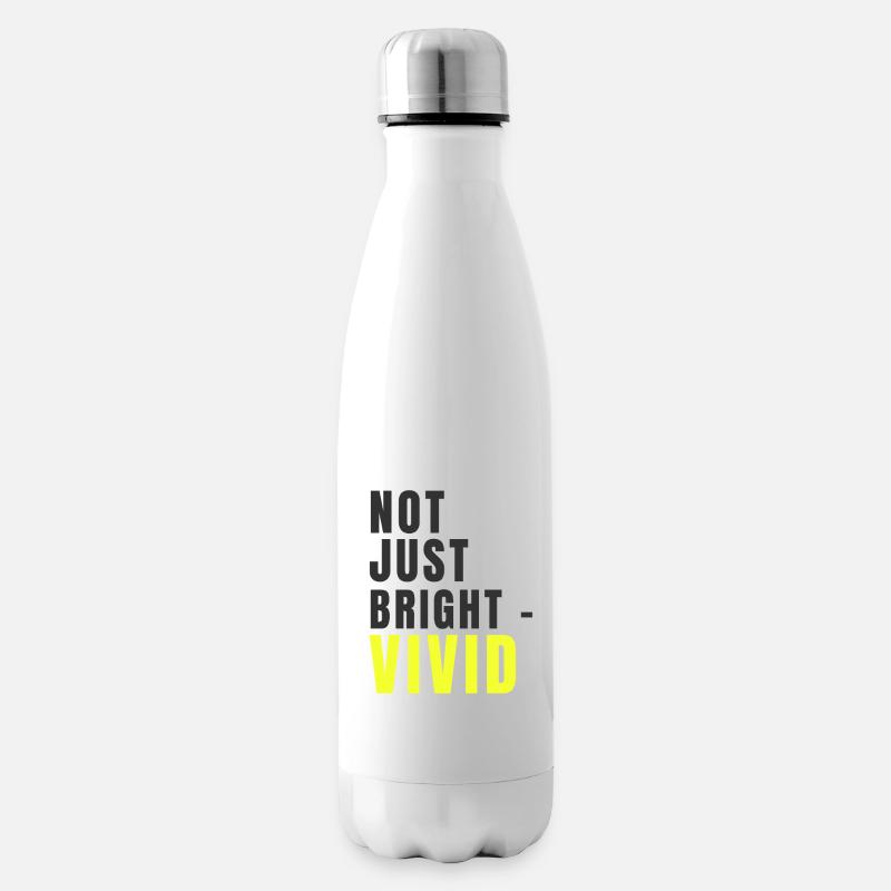 Not Just Bright - Vivid gelb - Isolierflasche - Weiß