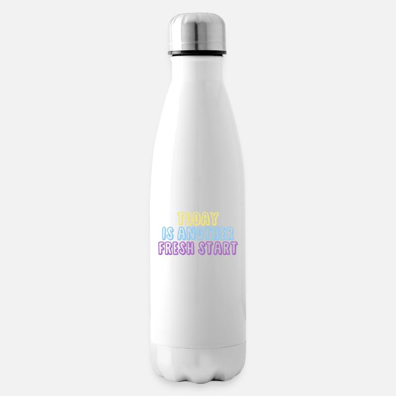 Today Is Another Fresh Start - Isolierflasche - Weiß