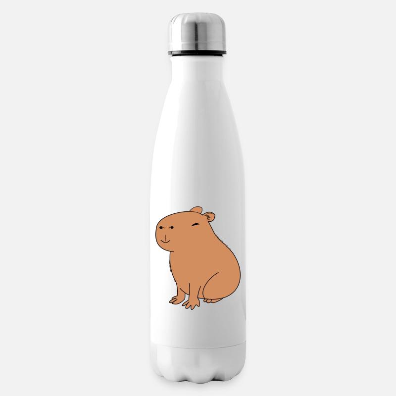 Happy Capybara - Insulated Water Bottle - white