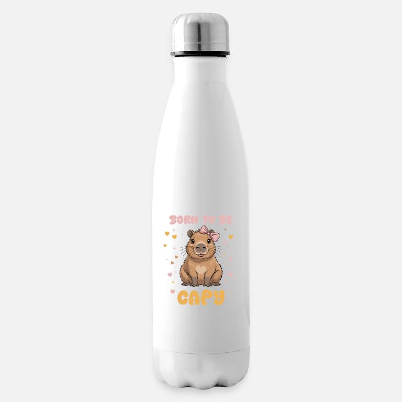 Geboren, um Capy Illustration zu sein - Isolierflasche - Weiß