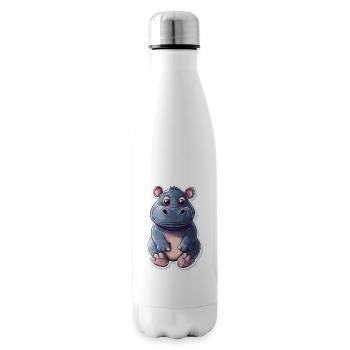 Hippopotame - Bouteille isotherme - blanc - Droite