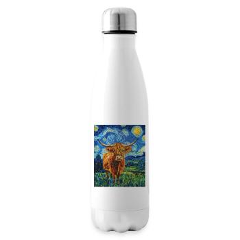 Highland Cow - Isolierflasche - Weiß - Rechts