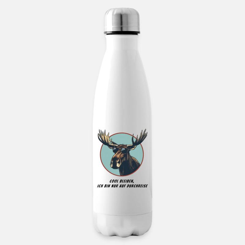 Moose Emil - juste de passage - Bouteille isotherme - blanc