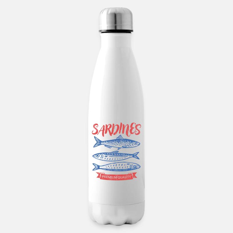 Sardinen - Isolierflasche - Weiß