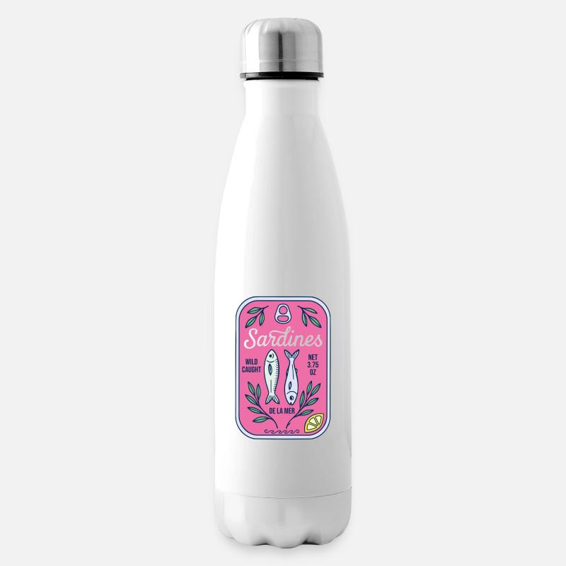 Sardinen - Isolierflasche - Weiß