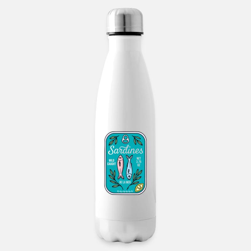 Sardinen - Isolierflasche - Weiß