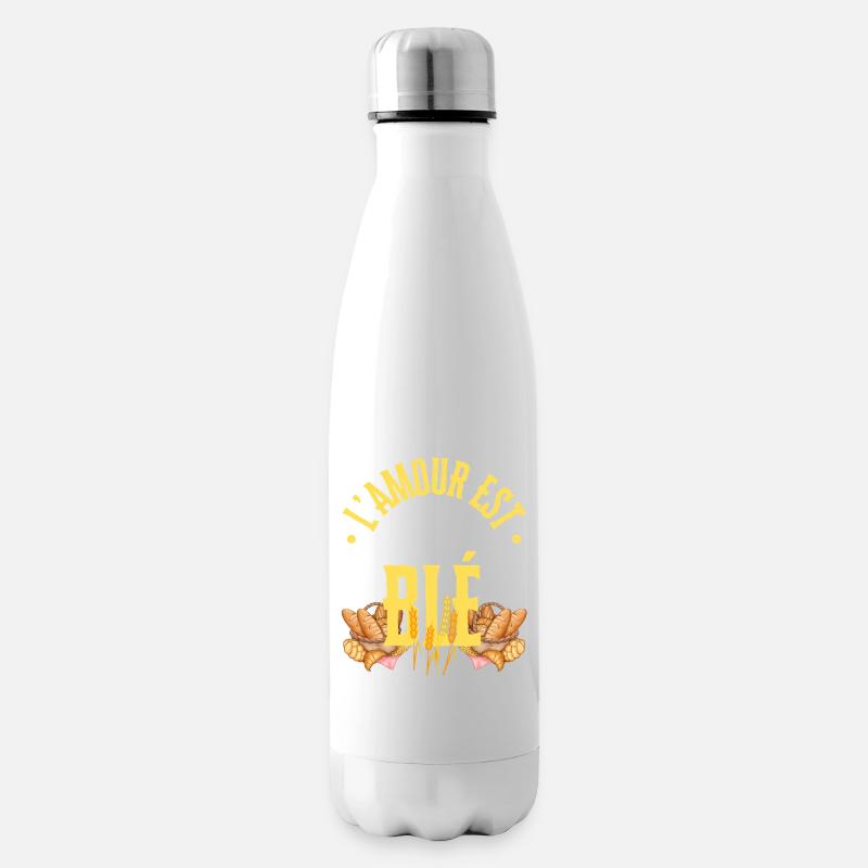 L'amour est dans le blé - Bouteille isotherme - blanc