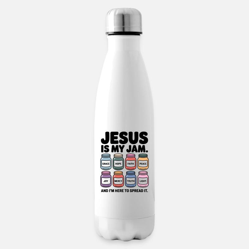  Jesus Ist Mein Jam Hoffnung Gnade Glaube Frieden - Isolierflasche - Weiß