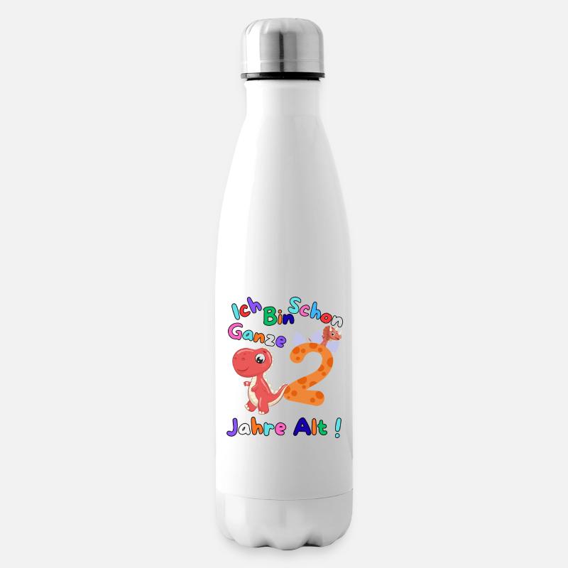 Geburtstags Design–Ich bin schon Ganze 2 Jahre Alt - Isolierflasche - Weiß
