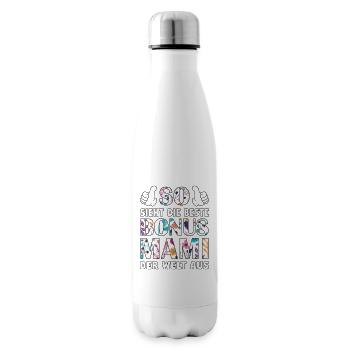 Bonus Mami beste Mama Mutter Muttertag Geschenk - Isolierflasche - Weiß - Rechts