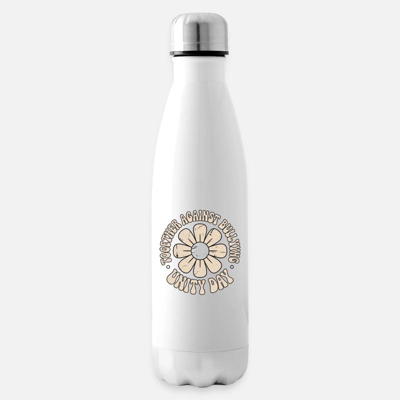 Ensemble contre le harcèlement - Bouteille isotherme - blanc