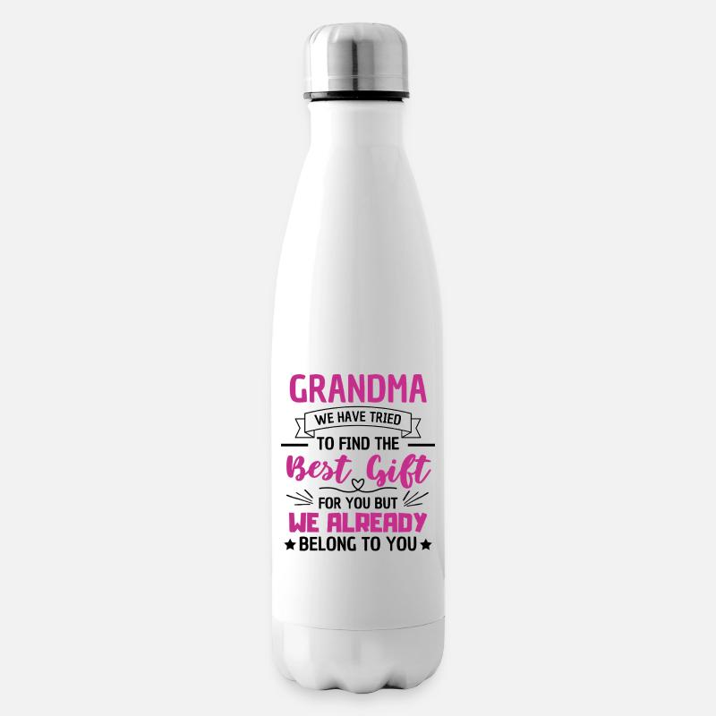 Süße Oma Sagt Großmutter Liebe - Isolierflasche - Weiß