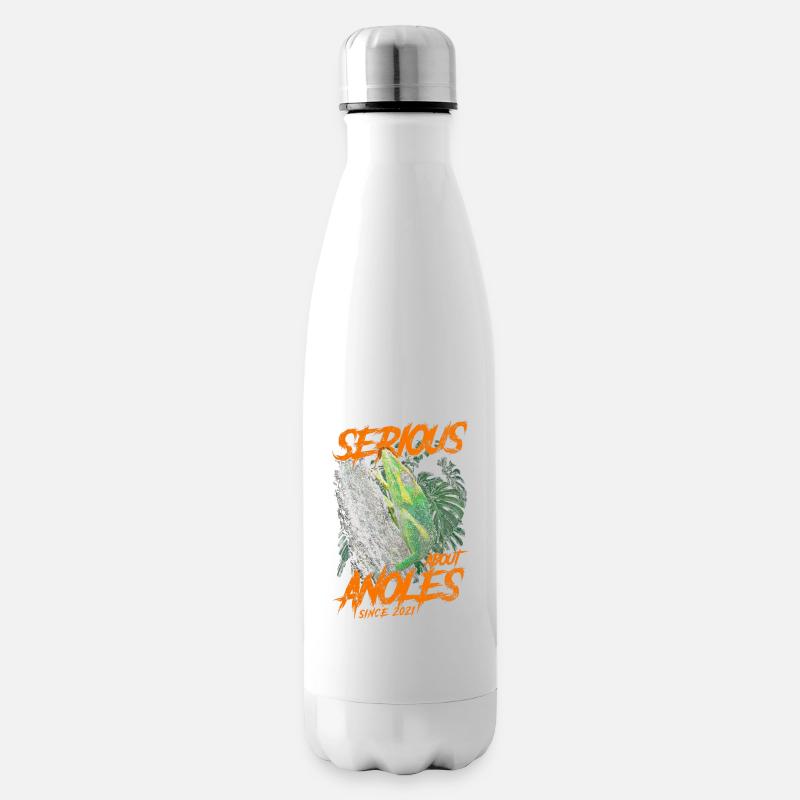 Ernsthaft über den kubanischen Ritter Anolis seit 2021 - Isolierflasche - Weiß