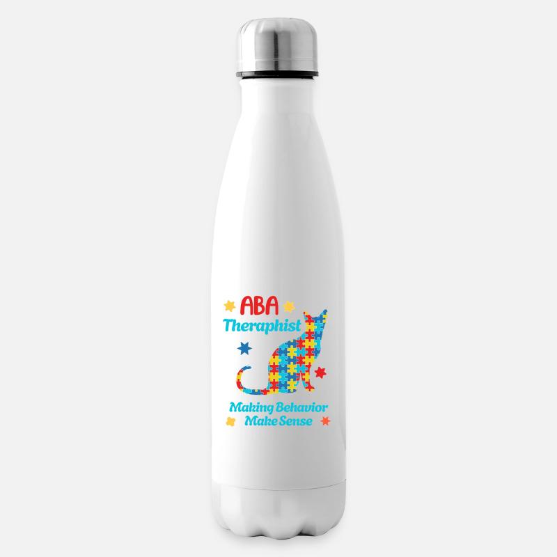 L’équipe de l’autisme : Forts ensemble - Bouteille isotherme - blanc