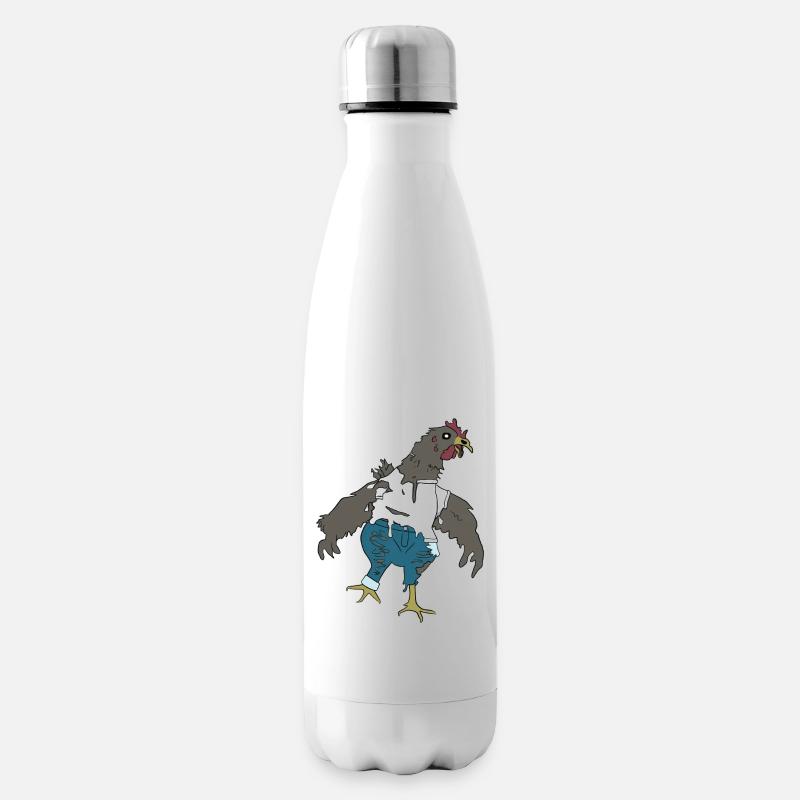Zombie-Huhn - Isolierflasche - Weiß