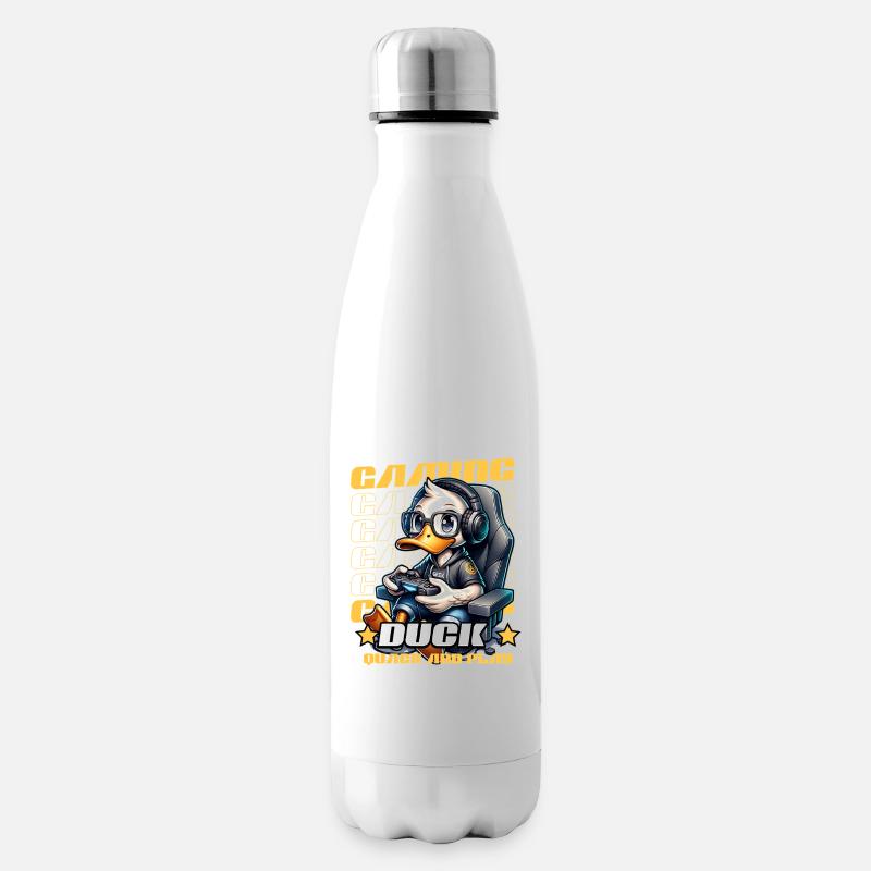 Canard dans le style gaming - Bouteille isotherme - blanc