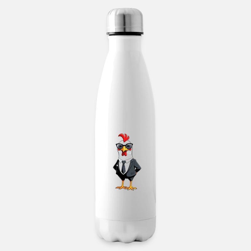 Anzughuhn: Business Chic - Isolierflasche - Weiß