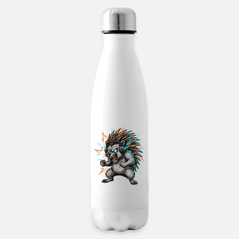 Elektrischer Cyber-Igel-DJ - Isolierflasche - Weiß