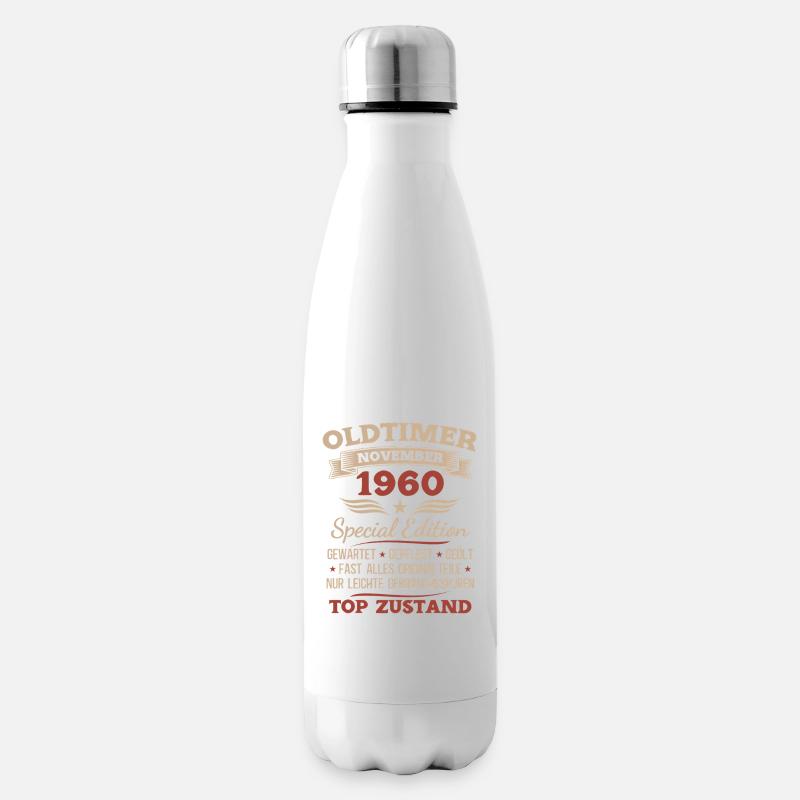 65. Geburtstag Geschenk Oldtimer November 1960 - Isolierflasche - Weiß