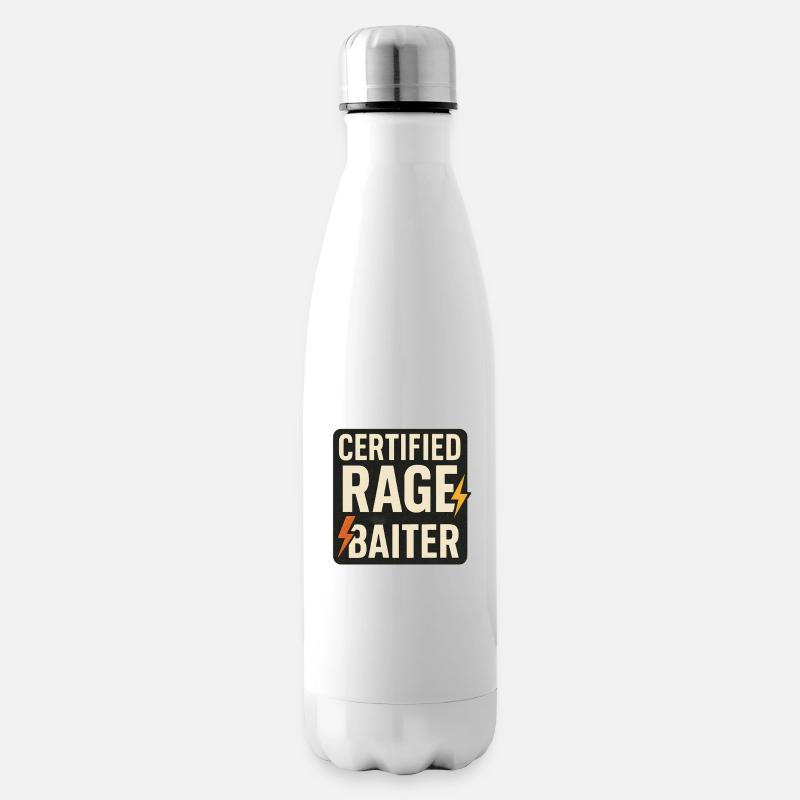 Zertifizierter Wutköder, lustiger Meme-Spruch - Isolierflasche - Weiß