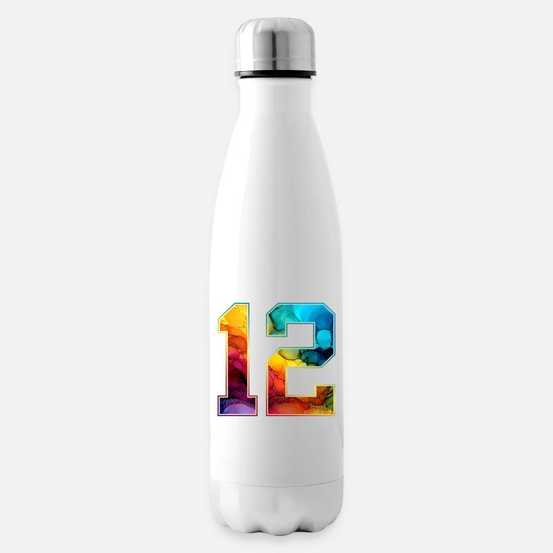 NR. 12 NUMMER 12 COLLEGE 12. GEBURTSTAG - Isolierflasche - Weiß
