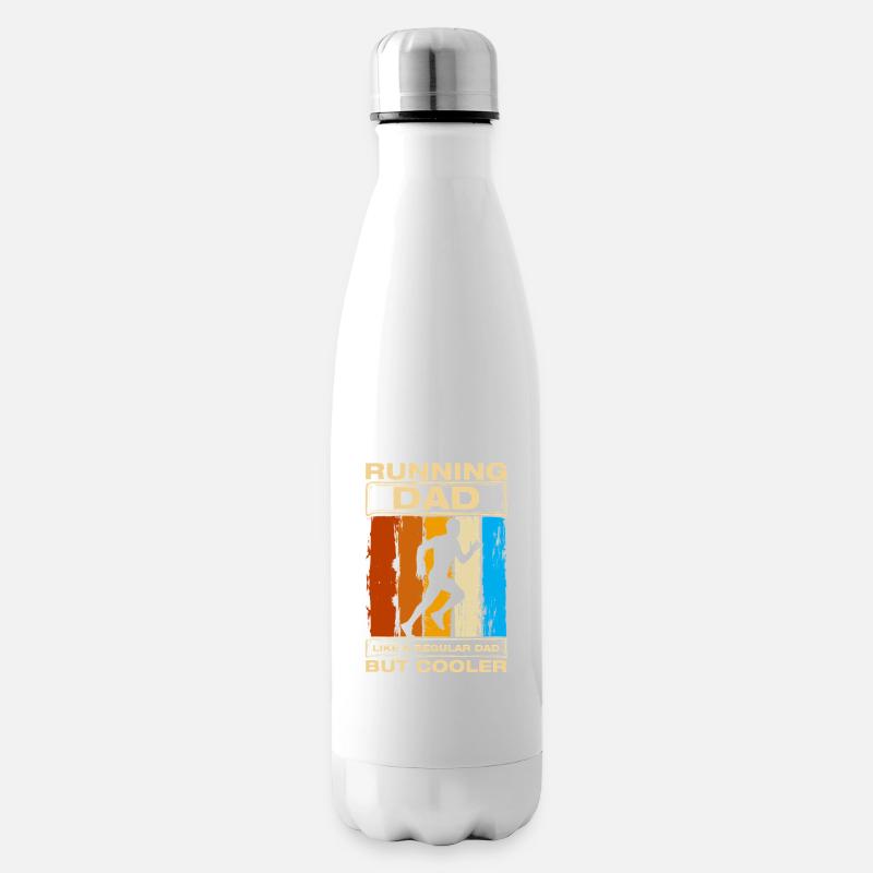 Running Dad Funny Running Jogging Runner - Insulated Water Bottle - white
