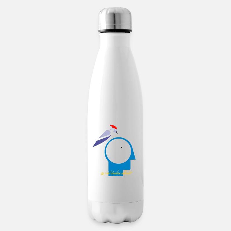 Trop réfléchir est nuisible - Bouteille isotherme - blanc