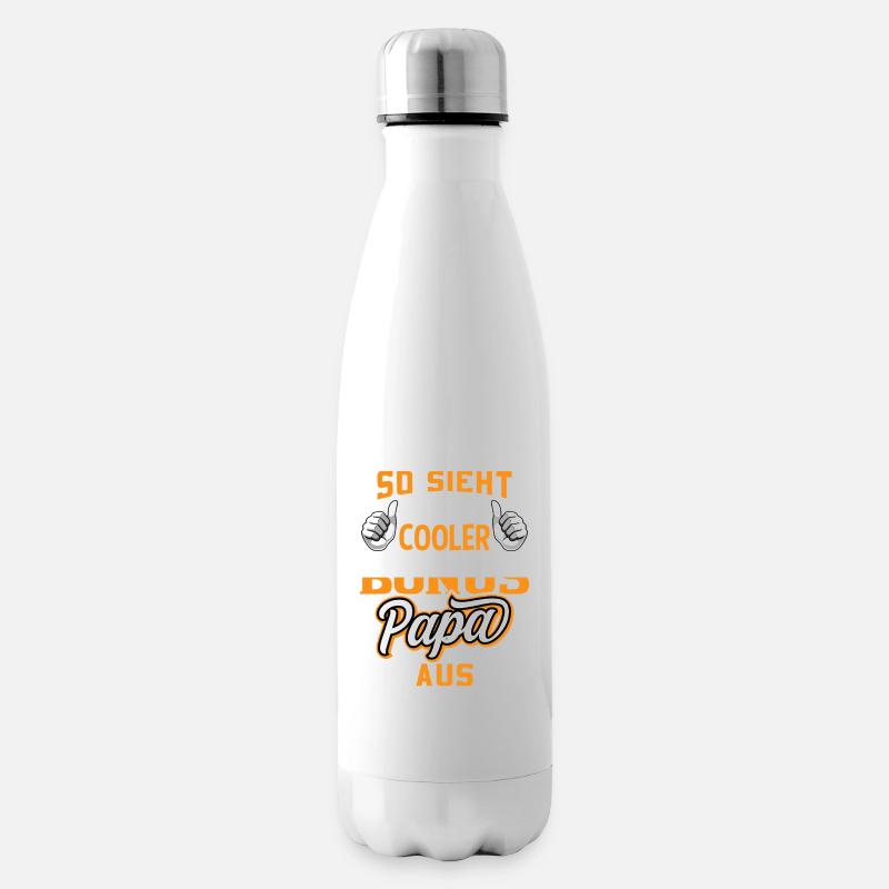 So sieht ein cooler Bonus Papa aus / Stiefvater - Isolierflasche - Weiß