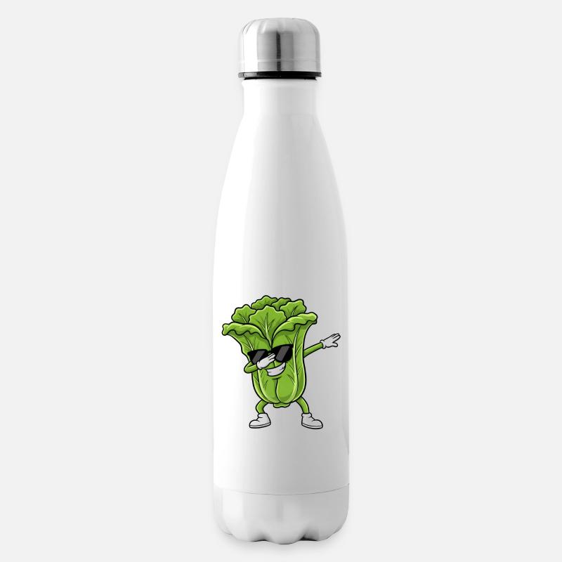 Retro Stern Salat - Isolierflasche - Weiß