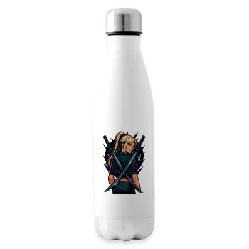 combattant avec katana action héroïne manga anime - Bouteille isotherme - blanc - Droite