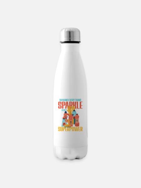 Glanzheld Reinigungs Superpower - Isolierflasche - Weiß