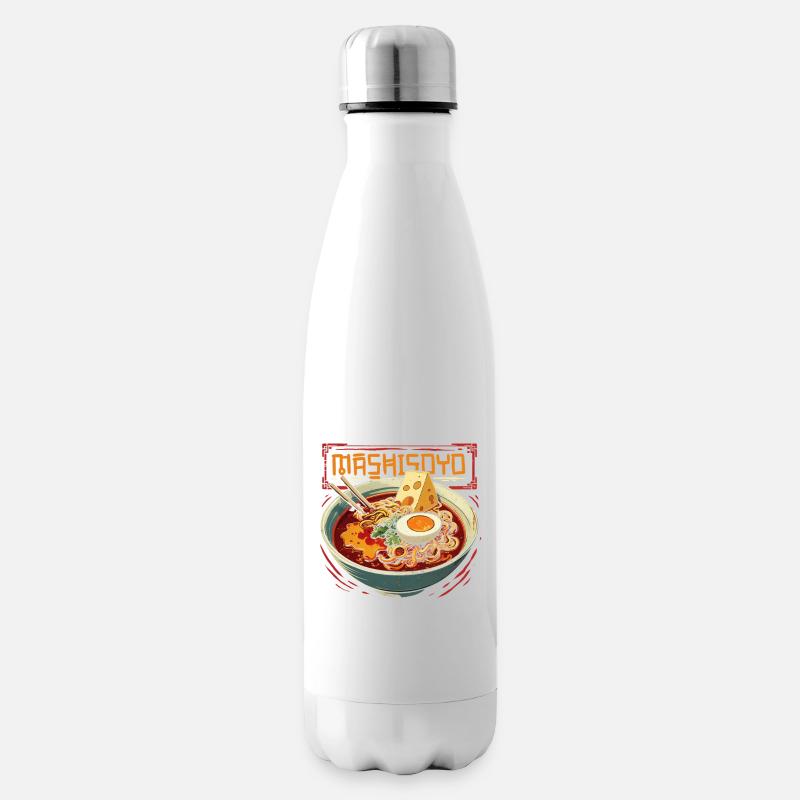 Koreanisches Essen Ramen mit Käse - Isolierflasche - Weiß
