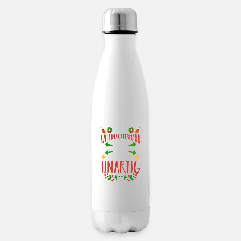 Weihnachtsmann Die Waren Alle Unartig - Isolierflasche - Weiß