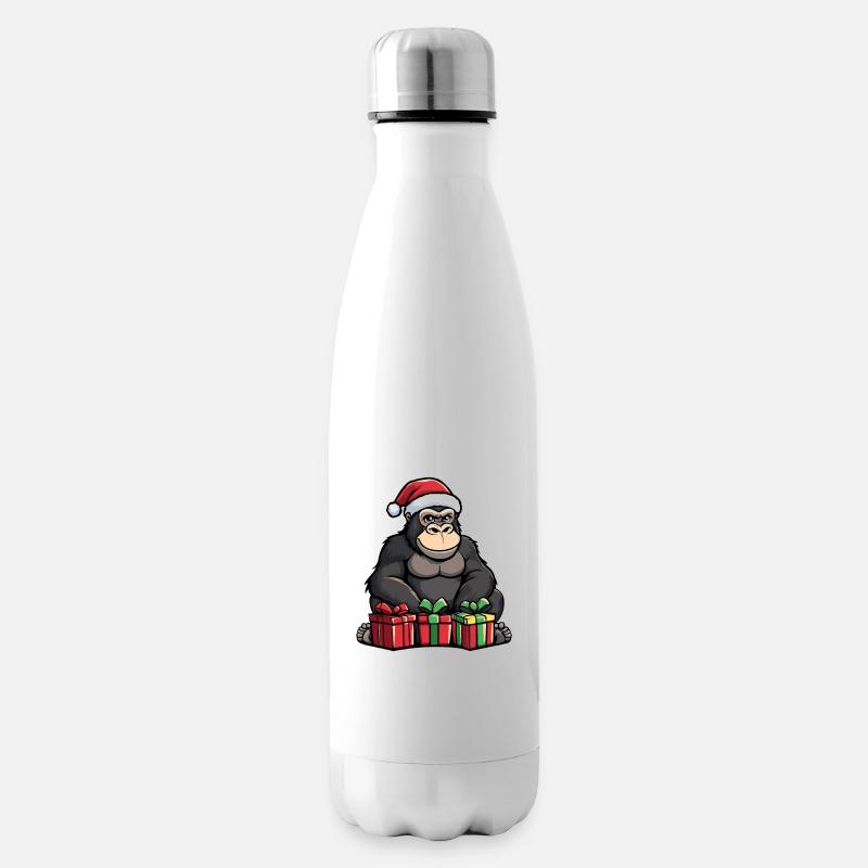 Cadeaux de Noël Gorilla - Bouteille isotherme - blanc