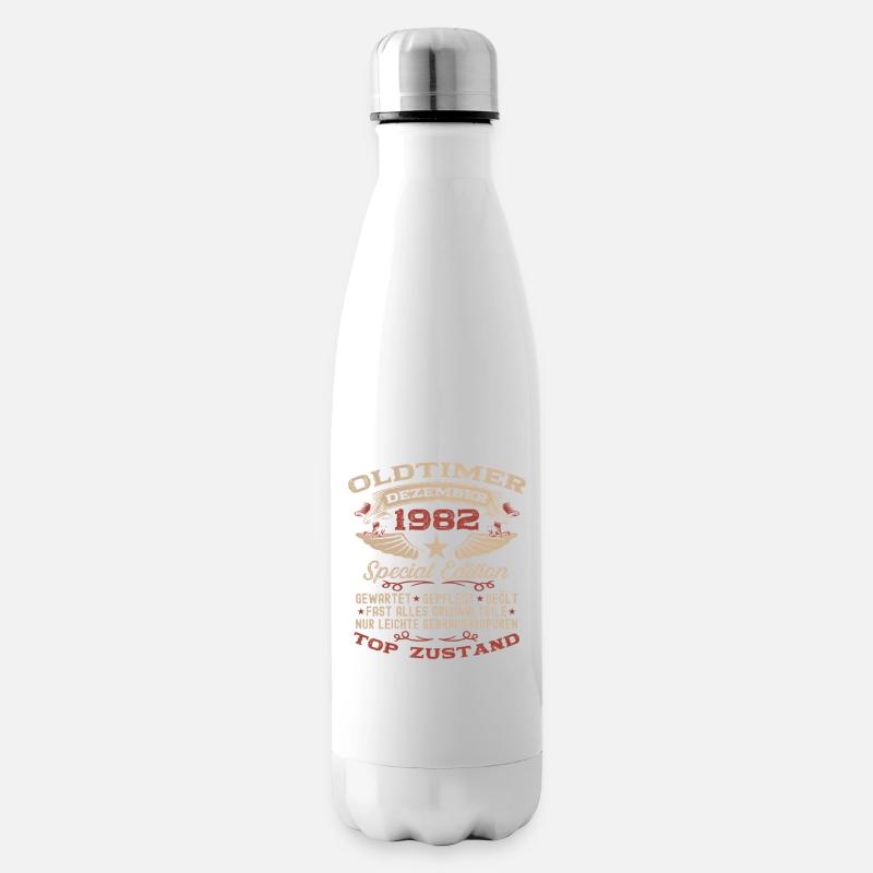 43. Geburtstag Geschenk Oldtimer Dezember 1982 - Isolierflasche - Weiß