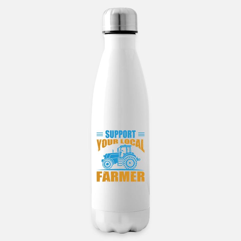 Landwirt Geschenke Landwirtschaft Traktor Bauer - Isolierflasche - Weiß