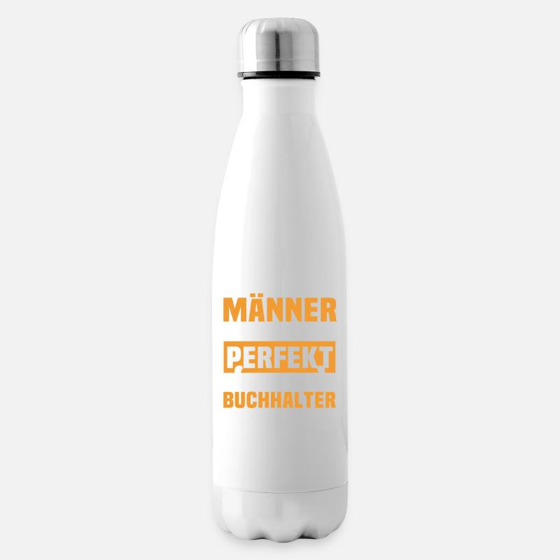 Lustige Buchhalter Sprüche - Isolierflasche - Weiß