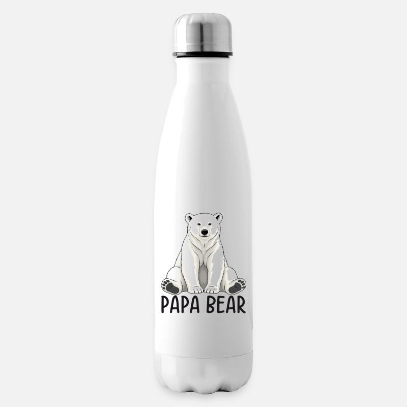 Papa Bear - Isolierflasche - Weiß