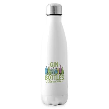 Gin I Dont Collect Gin Bottles I Rescue Them - Isolierflasche - Weiß - Rechts