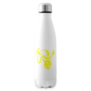 Biker Bull – Racing Spirit & Steel Head - Bouteille isotherme - blanc - Droite