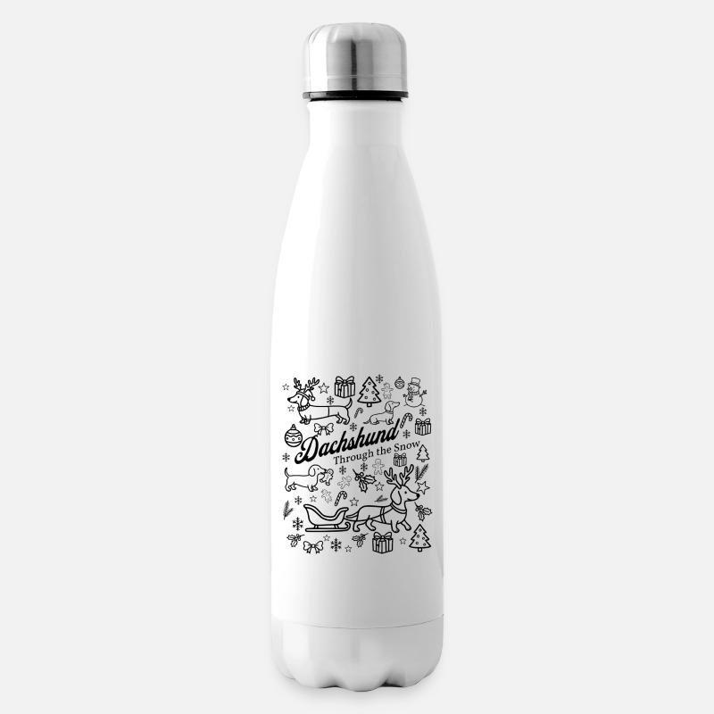 Conception de la neige teckel - Bouteille isotherme - blanc