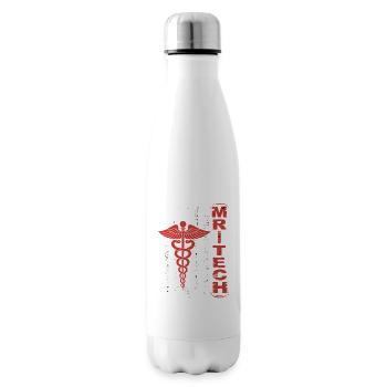 Rote MedTech Caduceus Flagge - Isolierflasche - Weiß - Rechts