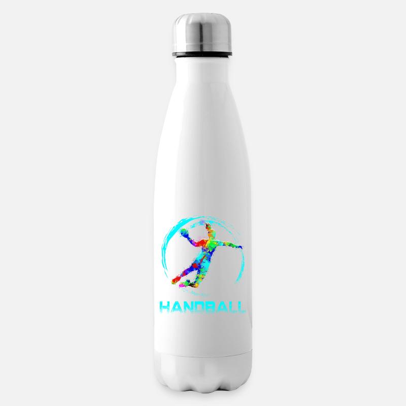Handball - Isolierflasche - Weiß