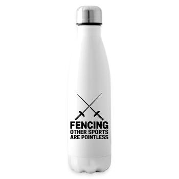 Fechten Sprüche Lustiges Fechten Geschenk - Isolierflasche - Weiß - Rechts