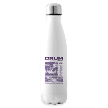 Rock Drummer Drum Player Streetwear - Insulated Water Bottle - white - Right