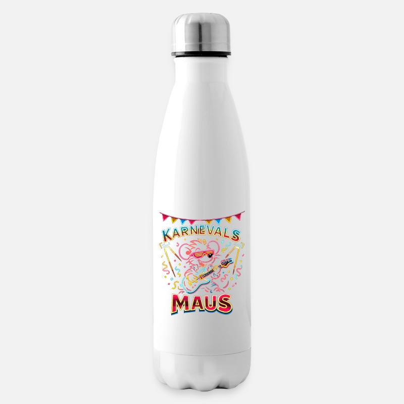 Carnival Mouse Rock Outfit for Cologne Alaaf - Isolierflasche - Weiß