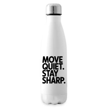Move Quiet. Stay Sharp. - Isolierflasche - Weiß - Rechts